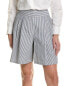 Фото #1 товара Lafayette 148 New York Leroy Linen-Blend Short Women's Navy 0