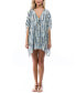 ფოტო #1 პროდუქტის Women's Animal Print Lightweight Coverup Kimono