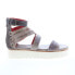 Фото #1 товара Bed Stu Artemia F395015 Womens Gray Leather Slip On Platform Sandals Shoes