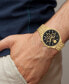 Фото #4 товара Часы и аксессуары Versace мужские Хронограф с датой Кварцевые Колонны Золотистый нержавеющая сталь Браслет 44 мм.