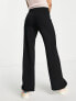 Фото #5 товара ASOS DESIGN Petite basic wide leg jersey trouser in black