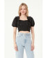 Фото #4 товара Women's Smocked Cropped Top