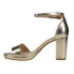 Фото #3 товара Chinese Laundry Teri Ankle Strap Metallic Platform Womens Gold Dress Sandals TE