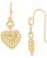 ფოტო #1 პროდუქტის Open Heart Dangle Hoop Earrings in 18k Gold-Plated Sterling Silver