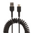 Фото #3 товара StarTech.com 1m USB A to C Charging Cable - Coiled Heavy Duty Fast Charge & Sync - High Quality USB 2.0 A to USB Type-C Cable - Rugged Aramid Fiber - Durable Male to Male USB Cable - 1 m - USB A - USB C - USB 2.0 - 480 Mbit/s - Black