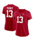 ფოტო #1 პროდუქტის Women's Brock Purdy Scarlet San Francisco 49ers Super Bowl LVIII Patch Player Name and Number T-shirt
