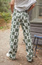 PlayBoy Game Of Bunnies Corduroy Green Checkered 90’s Boyfriend Jeans 24, 25, 26