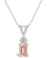 Фото #1 товара Macy's morganite (7/8 ct. t.w.) and Diamond Accent Pendant Necklace in 14K Yellow Gold or 14K White Gold