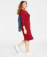 Фото #2 товара Women's Collared Sweater Dress, Created for Macy's