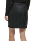 ფოტო #2 პროდუქტის Petite Envelope Faux-Leather Skirt