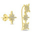 Фото #1 товара Charming asymmetric gold-plated earrings Star EA780Y