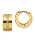 ფოტო #1 პროდუქტის Stainless Steel Yellow plated Crystal Hinged Hoop Earrings