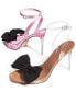 ფოტო #12 პროდუქტის Women's Yahira Lucite Heel Bow Dress Sandals