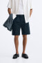 Jogger waist bermuda shorts