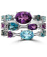 EFFY® Multi-Gemstone Triple Row Statement Ring (3-3/4 ct. t.w.) in Sterling Silver