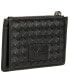 Women's Basket Weave Collection RFID Secure Card Case and Coin Pocket