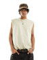 ASOS DESIGN oversized tank in washed beige