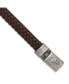 ფოტო #1 პროდუქტის Stainless Steel Brushed Eagle Head Brown Leather Bracelet