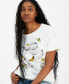 ფოტო #3 პროდუქტის Juniors' Bow Graphic-Print T-Shirt