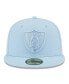 Фото #3 товара Men's Light Blue Las Vegas Raiders Color Pack 59Fifty Fitted Hat