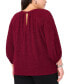 Plus Size Glitter-Knit Keyhole-Neck Top