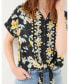 ფოტო #2 პროდუქტის Women's Cali Citrus Floral Shirt