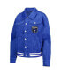 ფოტო #3 პროდუქტის Women's Blue San Jose Earthquakes Corduroy Button-Up Jacket