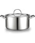 Фото #1 товара 18/10 Stainless Steel Stockpot 6-Quart, Classic Deep Cooking Pot Canning Cookware Dutch Oven Casserole with Stainless Steel Lid, Silver