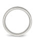 Stainless Steel Polished and Hammered 6mm Grooved Band Ring