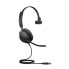 Фото #1 товара Jabra Evolve2 40, UC Mono, Kabelgebunden, Büro/Callcenter, 20 - 20000 Hz, 113 g, Kopfhörer, Schwarz