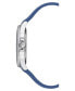 ფოტო #2 პროდუქტის Men's Blue Silicone Strap Embossed with Steve Madden Logo Watch, 44X50mm