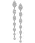 Фото #3 товара Diamond Cluster Linear Drop Earrings (1 ct. t.w.) in 14k Gold or 14k White Gold, Created for Macy's