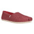 TOMS Alpargata Slip On Womens Red Flats Casual 10018776T