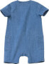 Strampler aus Jeansstoff, blau, Gr. 74, 1 St