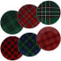 Christmas Plaid 6-Pc. Dinner Plate asst.