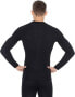 Brubeck Koszulka męska z długim rękawem Active Wool czarna r. M (LS12820)