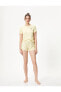 Фото #2 товара Женская пижама Koton Respect Life с вышивкой на резинке с короткими рукавами и велосипедной вырезной без рукавов