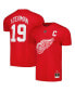 Фото #1 товара Men's Steve Yzerman Red Detroit Red Wings Captain Patch Name and Number T-shirt