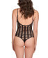 ფოტო #2 პროდუქტის Women's 1 Piece Seamless Sheer Fishnet Heart Lingerie Teddy