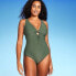 Фото #1 товара Women's Ribbed Plunge Ring Detail One Piece Swimsuit - Shade & Shore