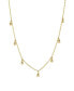 ფოტო #1 პროდუქტის Drop Bezel Diamond Shaker 14K Gold Necklace