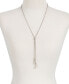 Фото #4 товара Lucky Brand imitation Mother-of-Pearl Stone Lariat Necklace