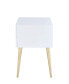 Denvor Night Table in White & Gold