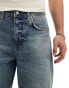 ASOS DESIGN baggy jeans in mid wash with abrasions