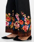 Petite Pull-On Floral Satin Pants, Created for Macy's