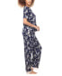 ფოტო #3 პროდუქტის Women's Something Sweet Rayon Pant Pajama Set, 2 Piece