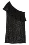 MILLY 156849 Women's One-Shoulder Ruffle Cover-Up Dress Black Sz. Small