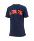 Фото #4 товара Women's Navy Auburn Tigers Vault V-Neck T-shirt