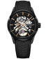 Фото #1 товара Men's Swiss Automatic Freelancer 1212 Black Leather Strap Watch 42mm