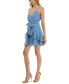 Juniors' Ruffled Tie-Front Fit & Flare Dress